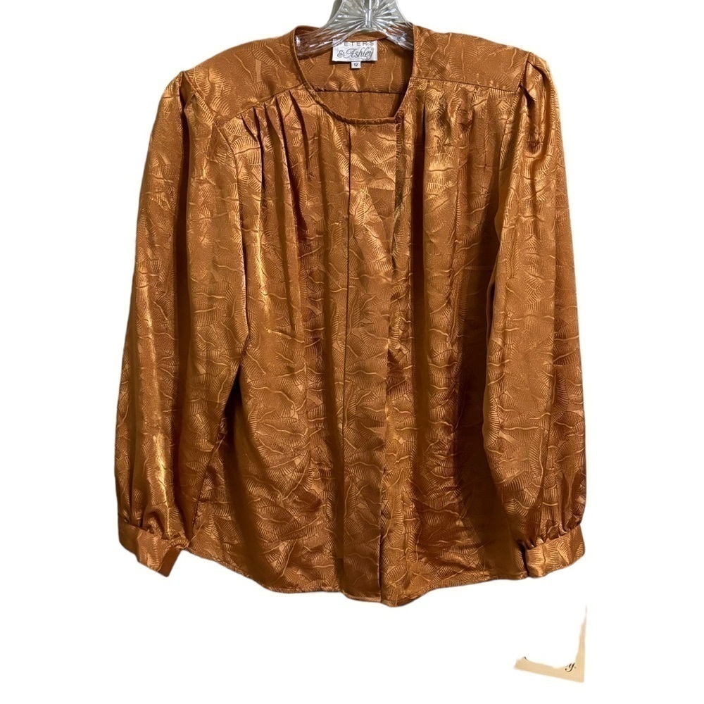New DEADSTOCK VINTAGE Sz 12 SILKY BLOUSE PETERS AND ASHLEY